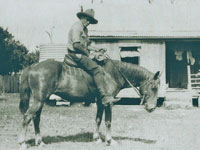 Digger Strehlau on his horse
